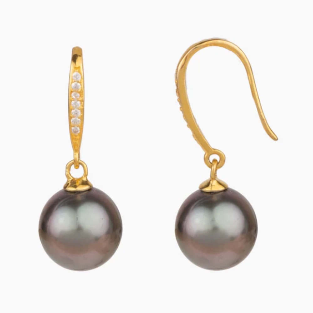 Misha Hawaii Leilani Tahitian Pearl Drop Earring